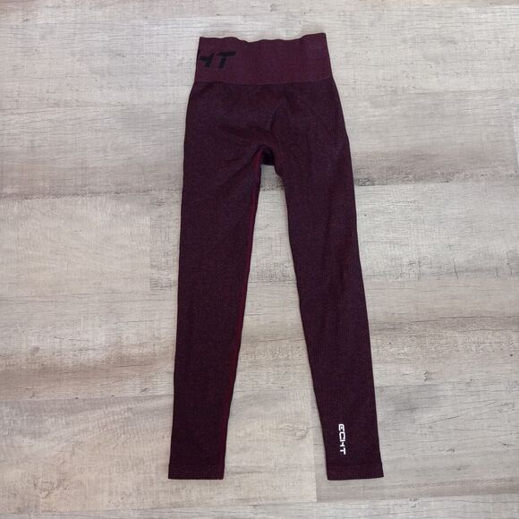ECHT Womens Maroon Red Arise Comfort Activewear Leggings Size XS - Picture 1 of 5